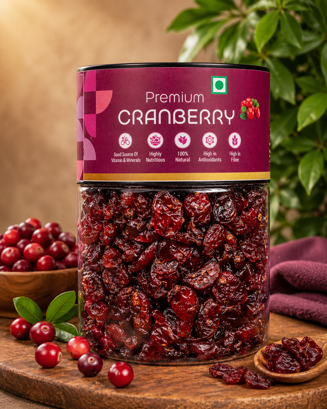 Kivida Premium Cranberry Jar – 250g